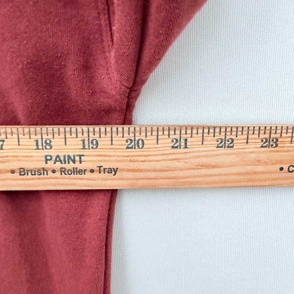 Reebok Sweatshirt Men XS Size Burgundy Crew Neck Pullover Streetwear Preppy - Picture 6 of 8